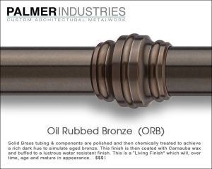 Oil Rubbed Bronze Finish Sample